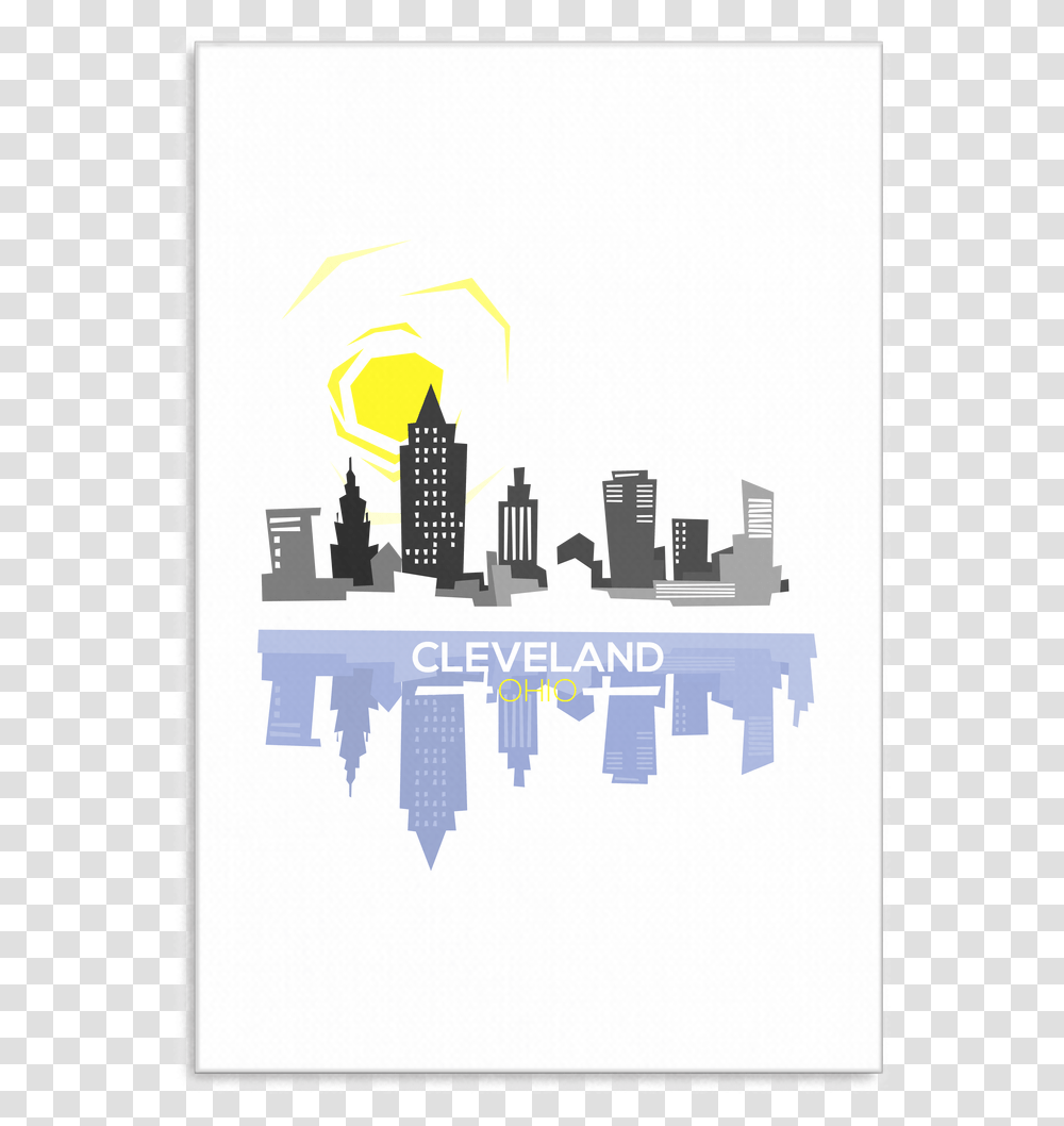 Cleveland Skyline Ohio Horizon Canvas Art Skyline, Poster, Advertisement, Plan Transparent Png