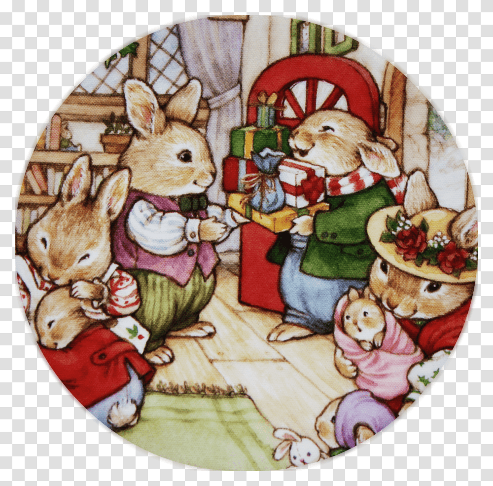 Clever Bunnies Simply Having A Wonderful Christmas Time Cartoon Transparent Png