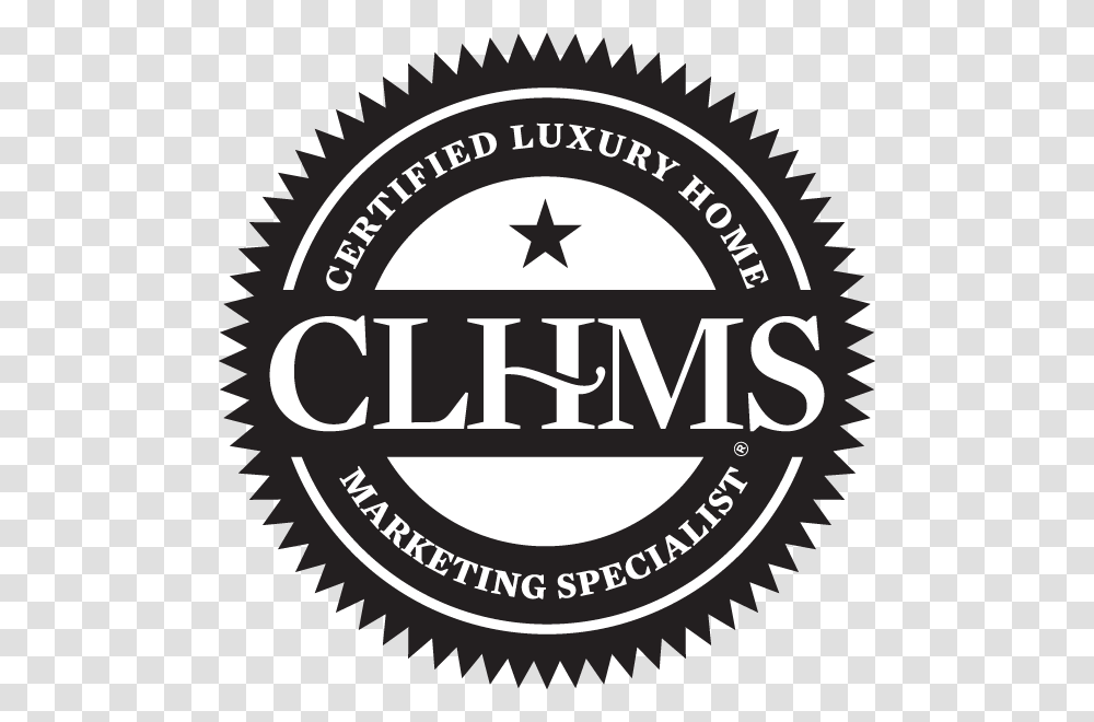 Clhms Seal B W Certified Luxury Home Marketing Specialist, Poster, Advertisement, Label Transparent Png