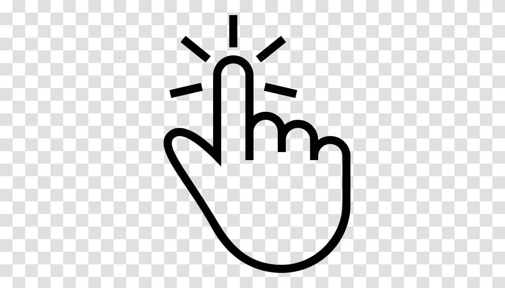 Click Finger Gesture Hand One Icon, Gray, World Of Warcraft Transparent Png