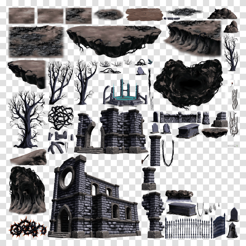 Click For Full Sized Image Haunted Forest Objects Transparent Png