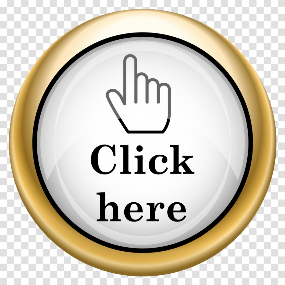 Click Here Button, Label, Logo Transparent Png