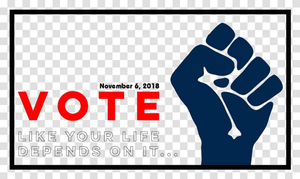 Click Here To Find Your Polling Place Raised Fist, Hand Transparent Png