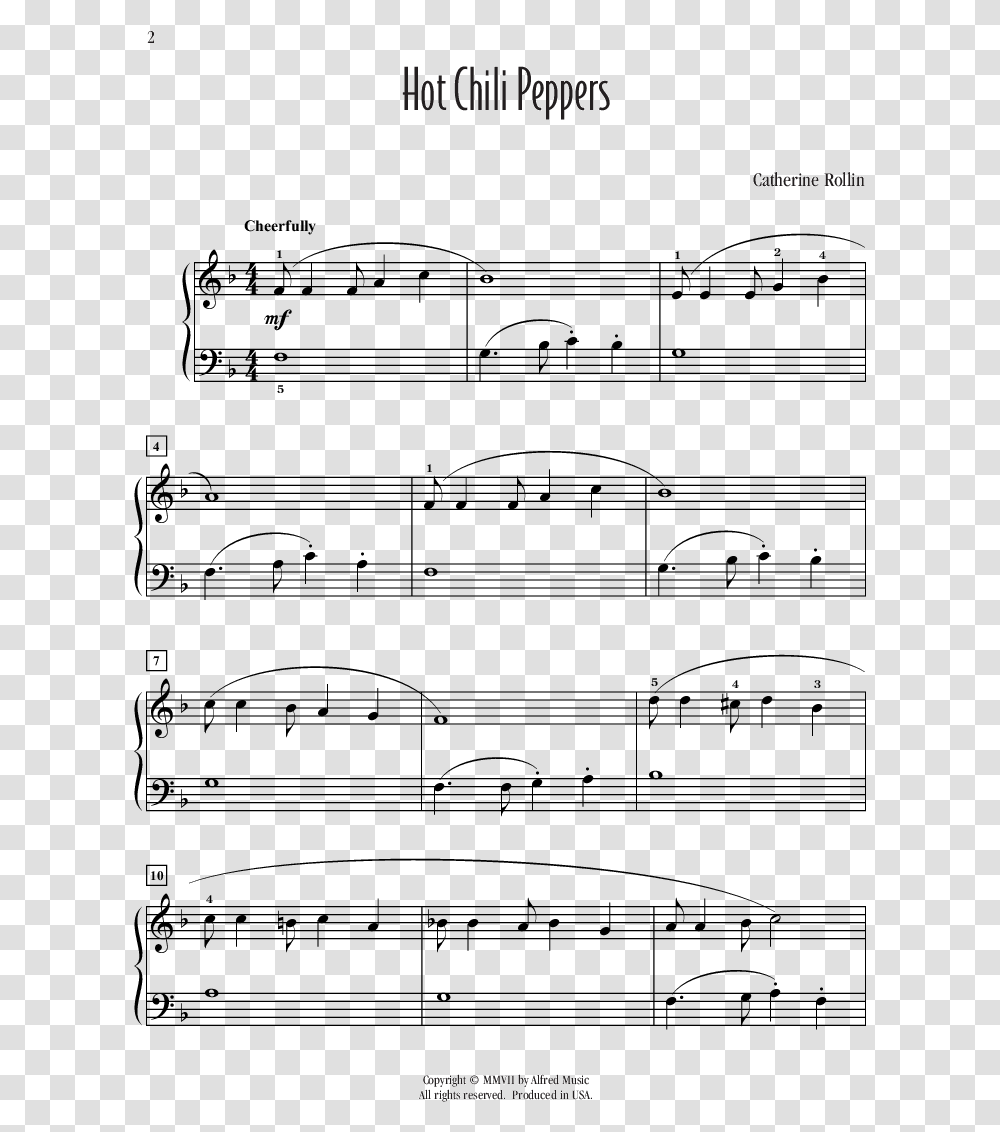 Click To Expand Hot Chili Peppers Thumbnail Sheet Music, Gray, World Of Warcraft Transparent Png