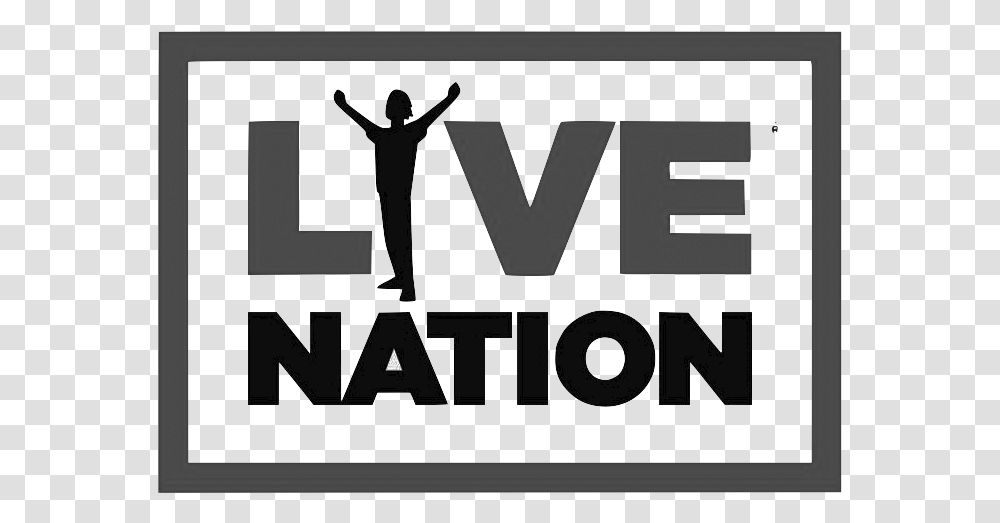 Client Live Nation Logo Black Applause Live Nation Black Logo, Word, Trademark, Cross Transparent Png