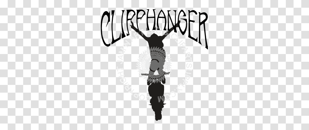 Cliffhanger Motocross Silhouette, Word, Stencil, Hand Transparent Png