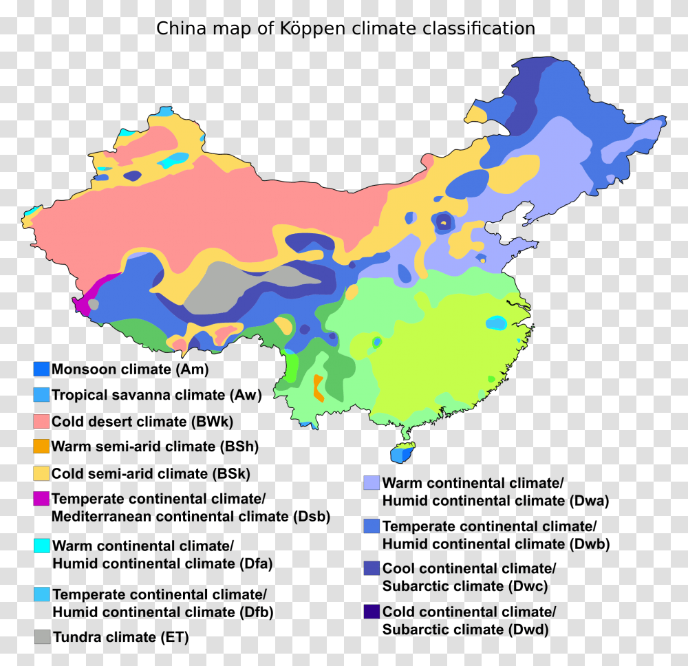 Climate Types Of China, Plot, Map, Diagram, Atlas Transparent Png