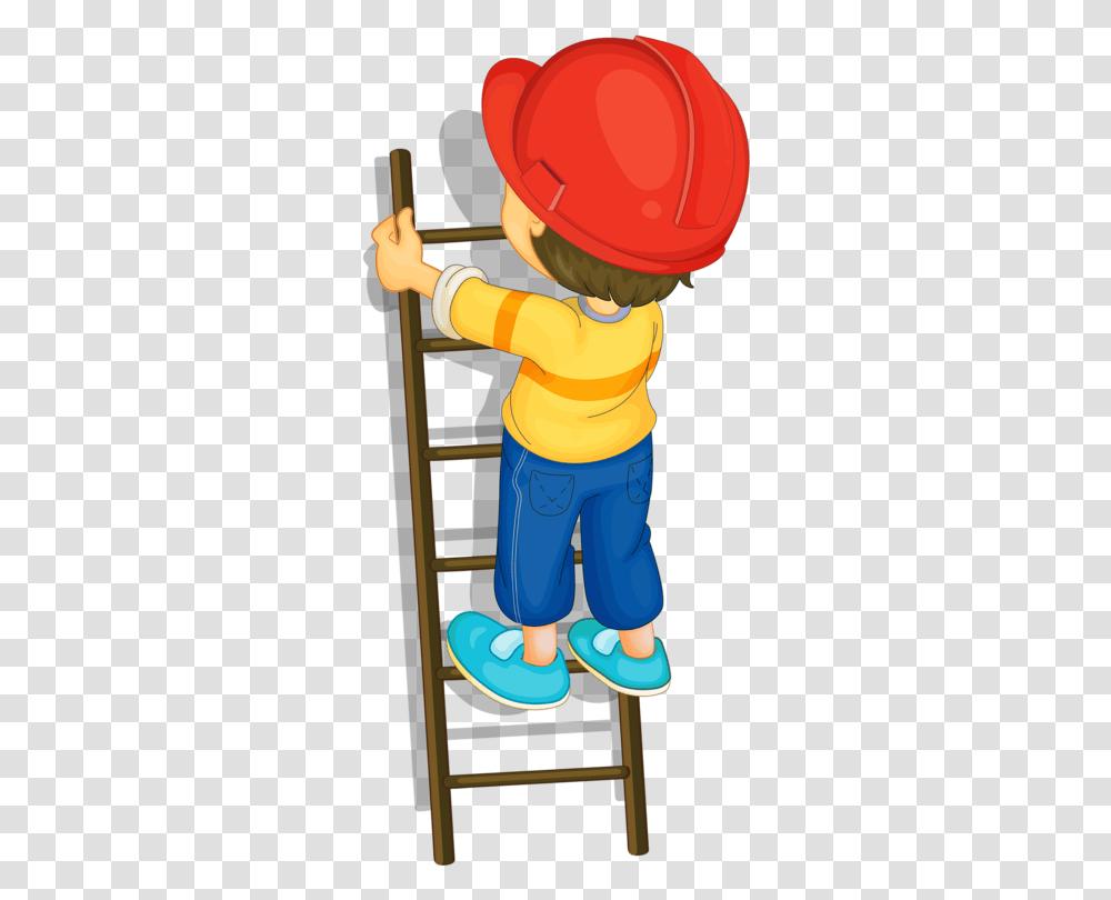 Climbing A Ladder Clipart, Person, Human, Carpenter Transparent Png