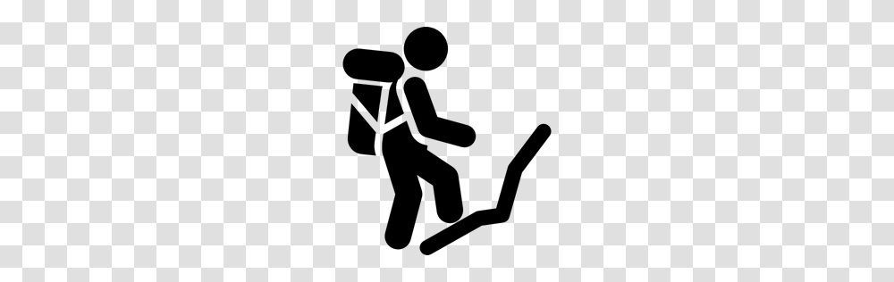 Climbing Backpack Man Sports Mountain Nature Icon, Gray, World Of Warcraft Transparent Png