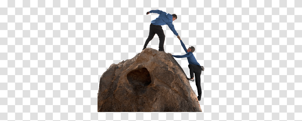 Climbing People 3 Image Become A Role Model, Outdoors, Person, Nature, Rock Transparent Png