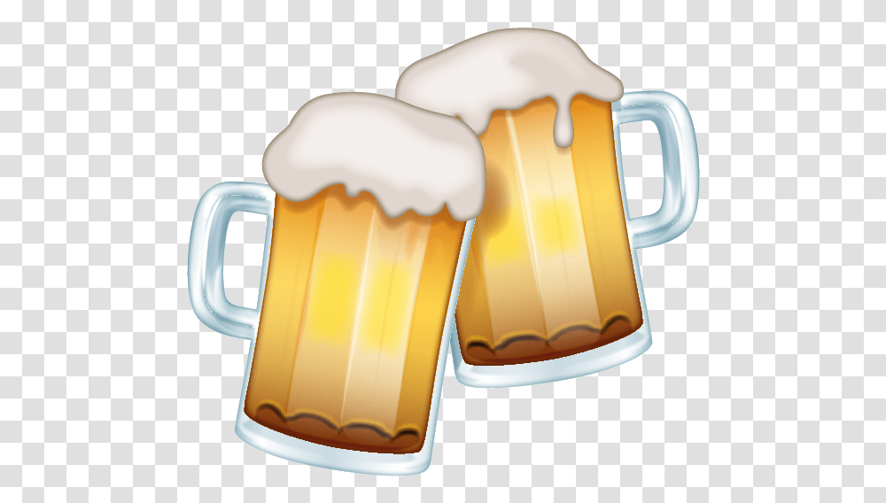 Clinking Beer Emoji, Glass, Alcohol, Beverage, Drink Transparent Png