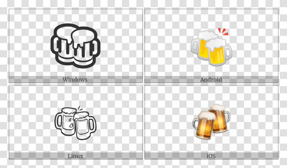 Clinking Beer Mugs On Various Operating Systems Illustration, Alphabet, Beverage, Alcohol Transparent Png