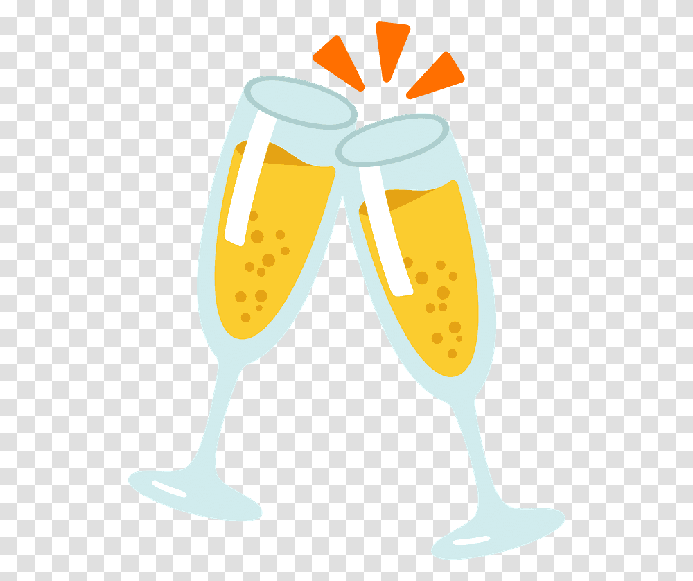 Clinking Glasses Emoji Clipart New Years Clipart Wine, Beverage, Drink, Beer, Alcohol Transparent Png