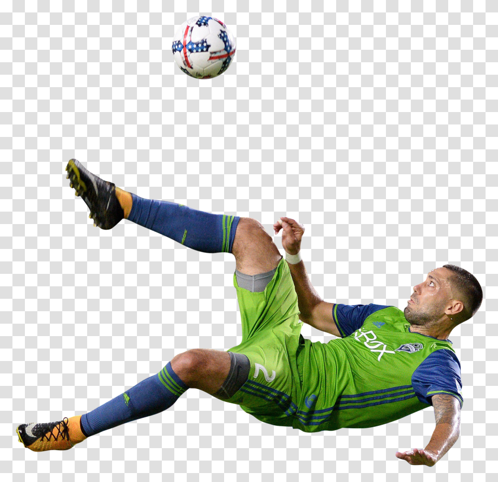 Clint Dempseyrender Kick American Football, Person, Human, Soccer Ball, Team Sport Transparent Png