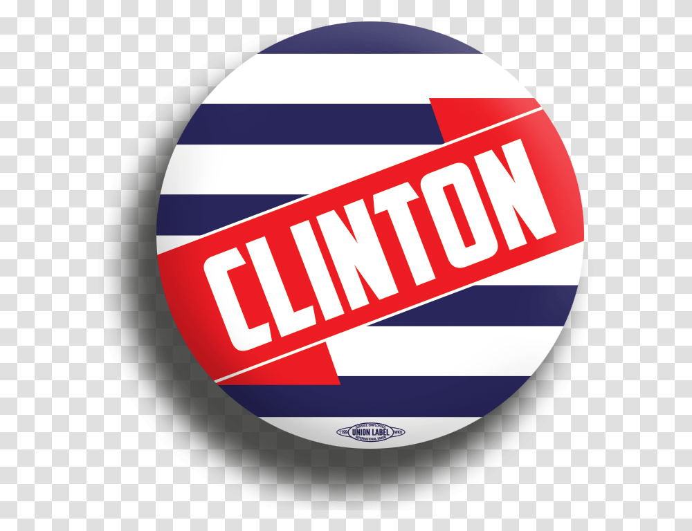 Clinton Red Runner Button Vertical, Label, Text, Logo, Symbol Transparent Png