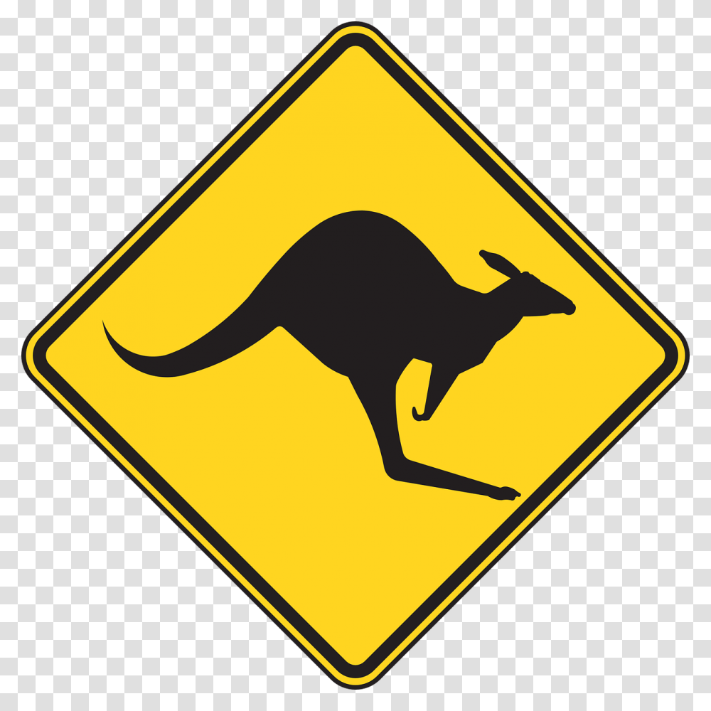 Clip Art A Windy Road Kangaroo Sign, Road Sign, Animal, Mammal Transparent Png