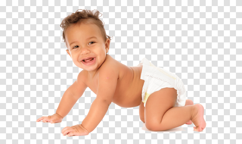 Clip Art African American Newborn Crawling, Person, Human, Baby, Diaper Transparent Png