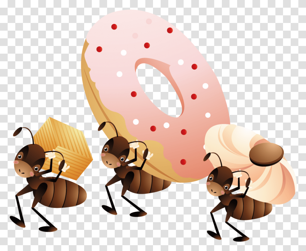 Clip Art African Woman Carrying Food Clipart Cartoon Images Of Ants, Pastry, Dessert, Donut, Toy Transparent Png