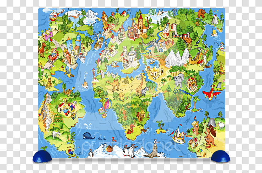 Clip Art All Around The World Weltkarte Fr Kinder, Vegetation, Plant, Painting, Map Transparent Png