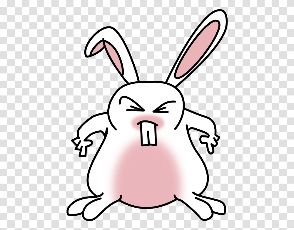 Clip Art Angry Clipart Clip Art Angry Rabbit Cartoon, Animal, Mammal, Rodent, Mole Transparent Png