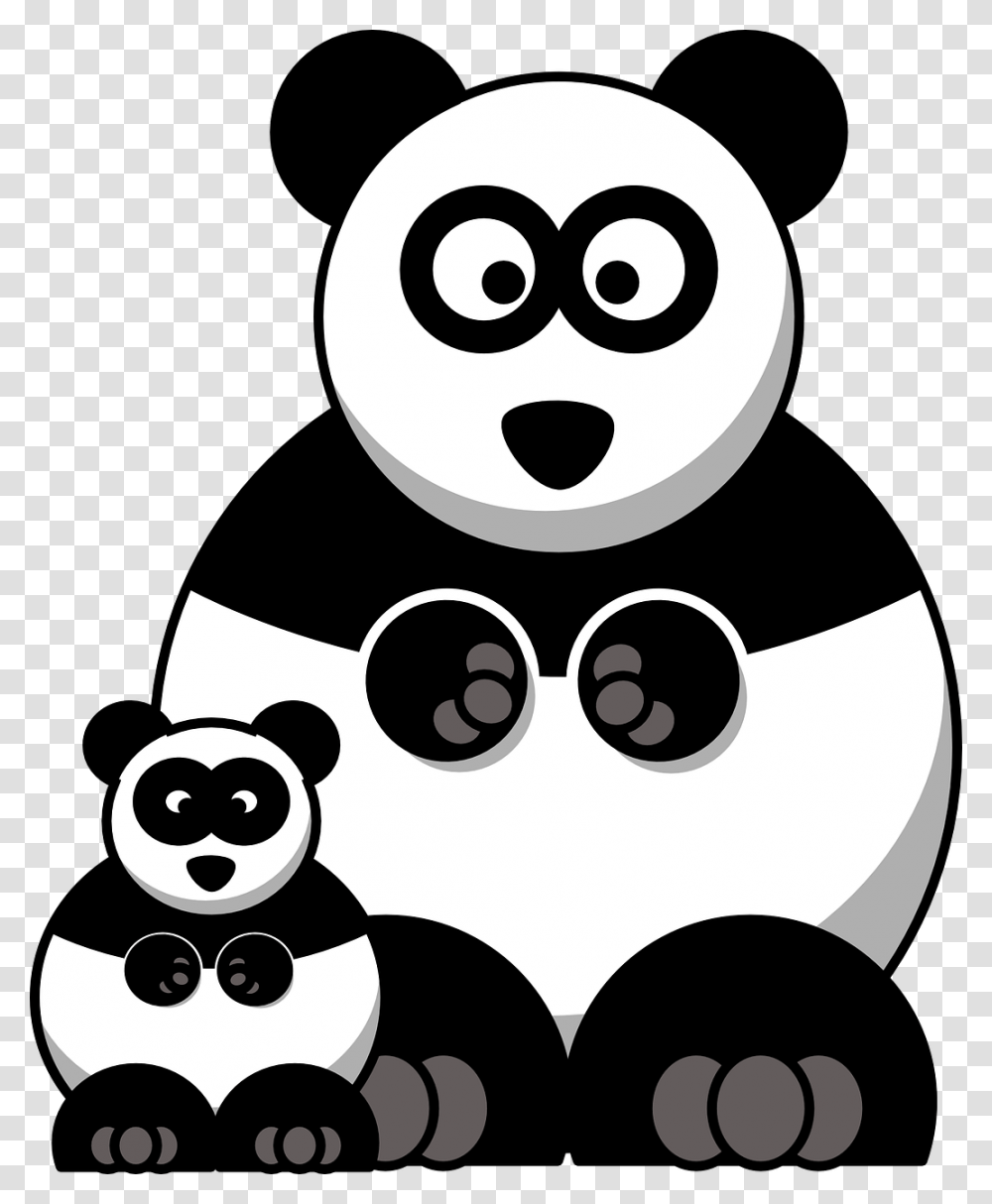 Clip Art Animals Panda, Stencil, Face Transparent Png