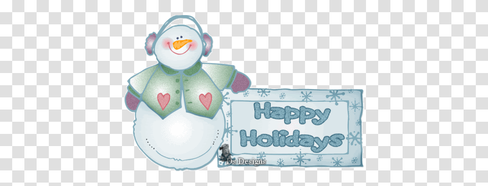 Clip Art Animated Gif Happy Holidays Happy Holidays Snowman Clipart, Winter, Outdoors, Nature, Text Transparent Png
