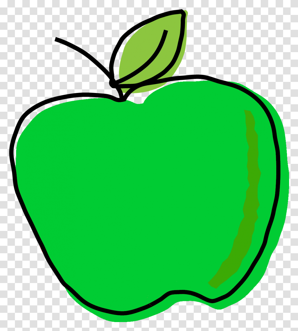 Clip Art Apple Fruit Food Healthy Diet Apple Outline Green Apple Preschool, Plant,  Transparent Png