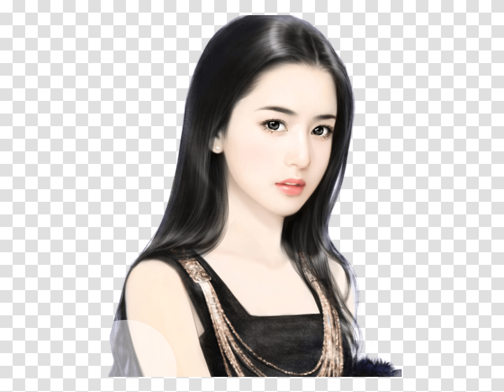 Clip Art Art How Asian Art Drawing Girl, Face, Person, Hair, Black Hair Transparent Png