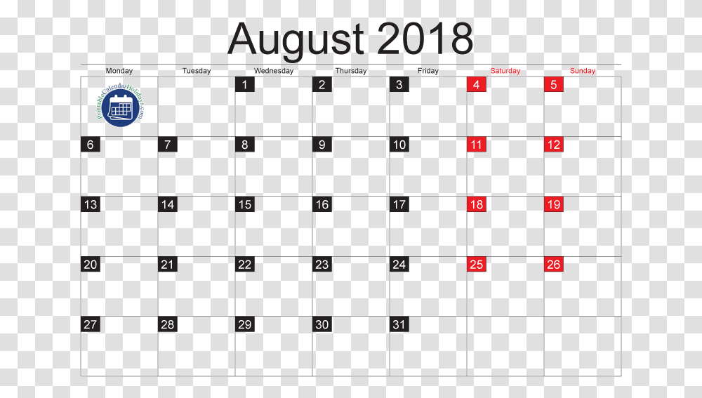 Clip Art August In Pdf Jpg Moon Phases Calendar April 2018, Scoreboard Transparent Png