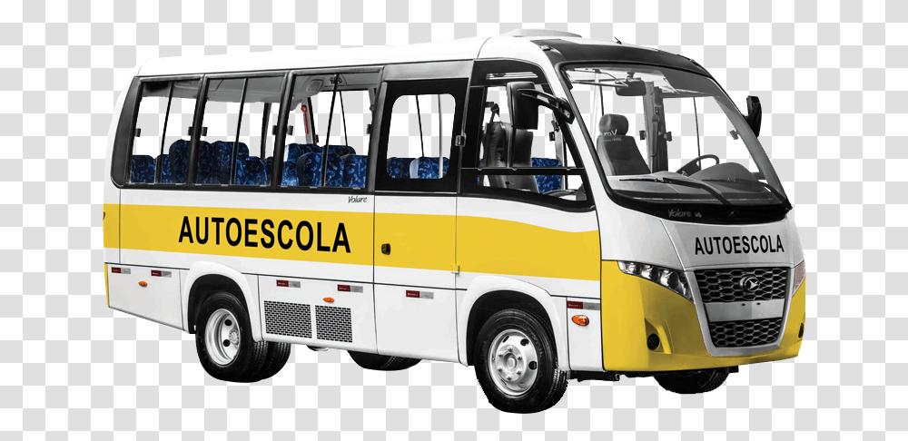 Clip Art Autoescola Cfc Unidades Especiais Micro Onibus Auto Escola, Vehicle, Transportation, Minibus, Van Transparent Png