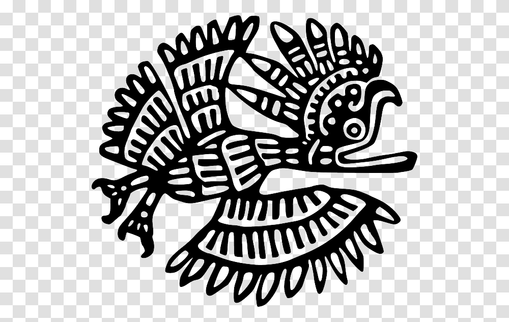 Clip Art Aztec Totems Aztec Birds, Stencil, Emblem, Drawing Transparent Png
