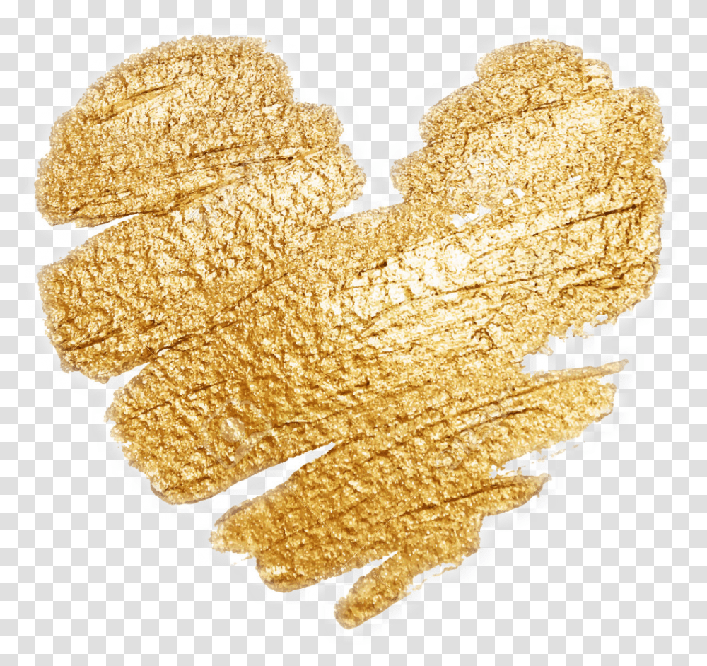 Clip Art Background Gold Golden Heart Clipart, Peel, Fungus, Food, Plant Transparent Png