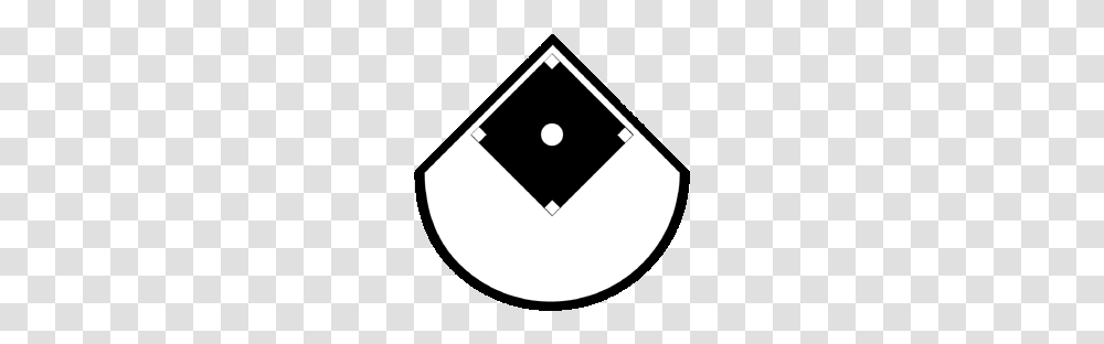 Clip Art Baseball Diamond Black And White Baseball Field Clipart, Armor, Triangle Transparent Png