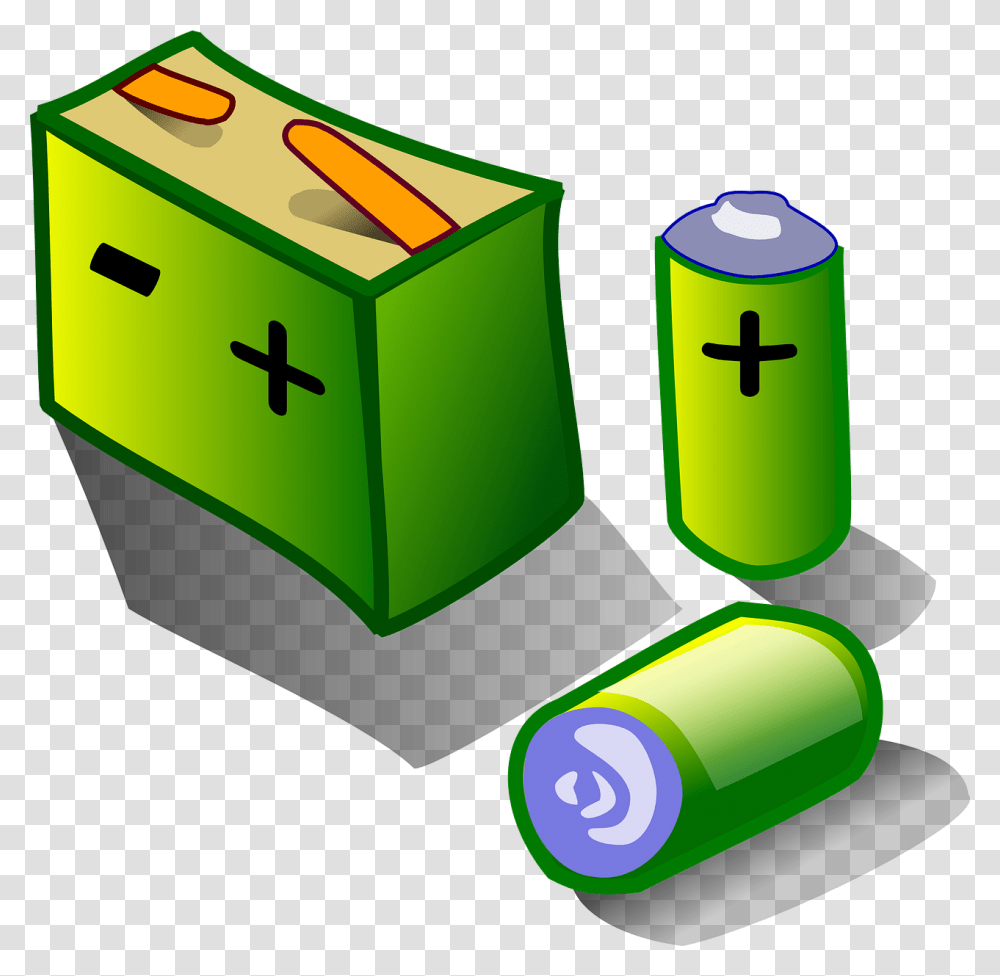 Clip Art Batteries, Green, Recycling Symbol Transparent Png