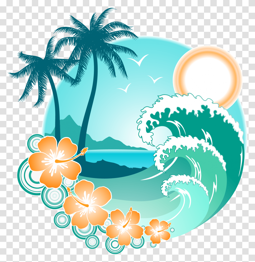 Clip Art Beach Wave Clip Art Holidays, Floral Design, Pattern Transparent Png