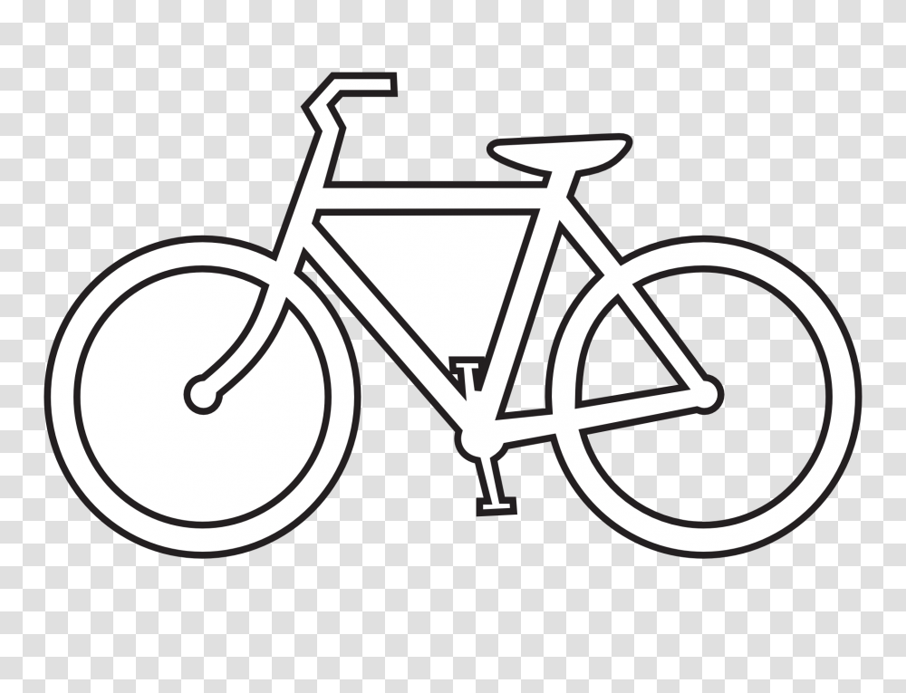 Clip Art Bicycle Route Sign Black White Line, Transportation, Vehicle, Bike, Lawn Mower Transparent Png