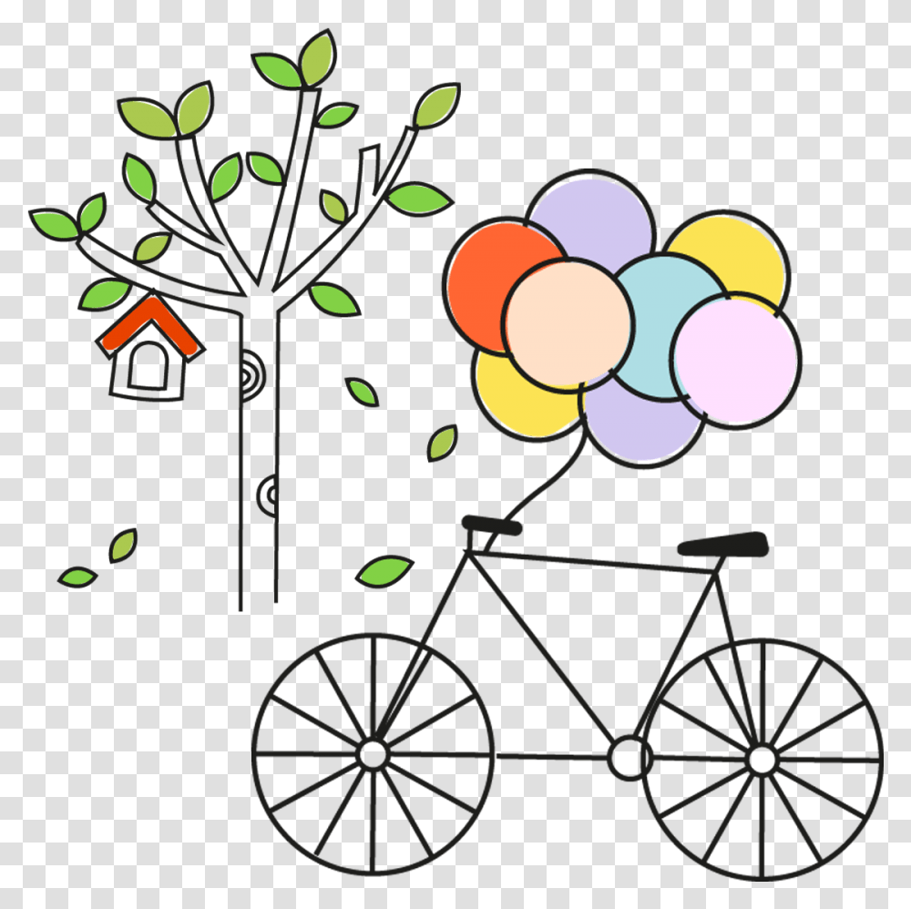 Clip Art Bike Balloons, Bicycle, Vehicle, Transportation, Wheel Transparent Png