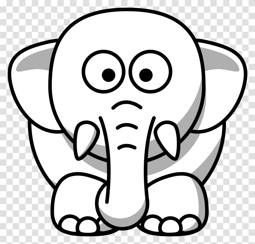 Clip Art Black And White Animal Clipart Black And White, Elephant, Wildlife, Mammal Transparent Png