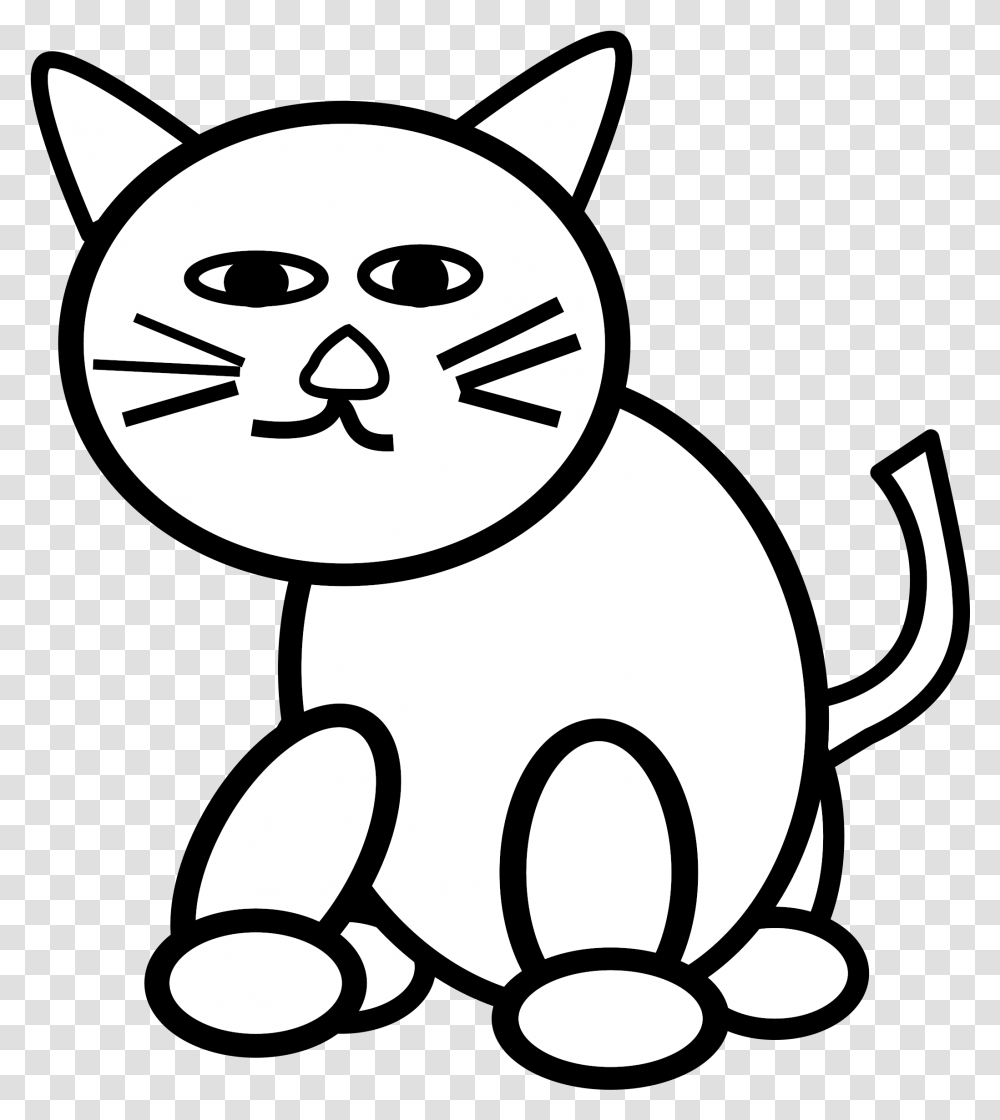 Clip Art Black And White Cat, Stencil, Snowman, Winter, Outdoors Transparent Png