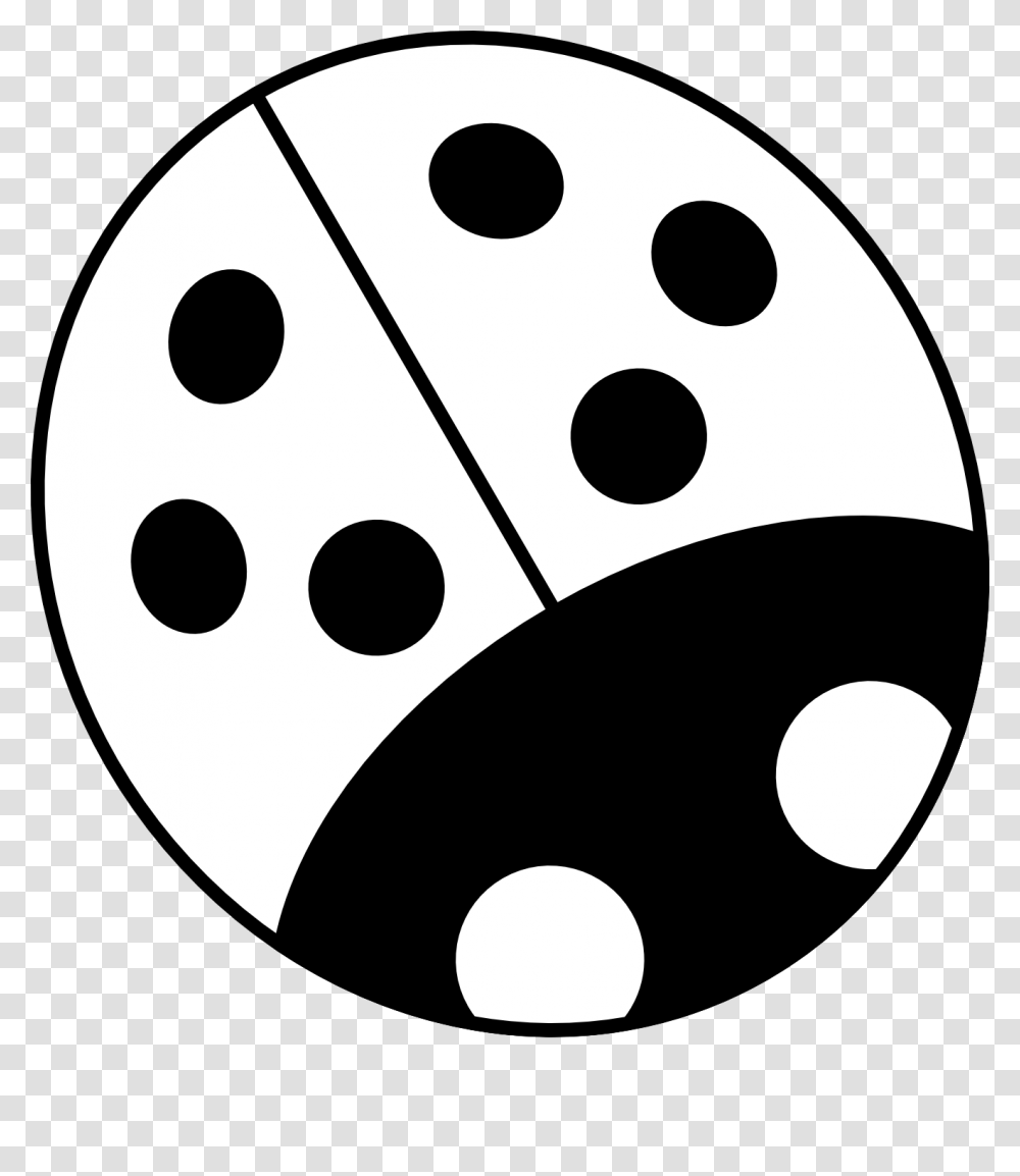 Clip Art Black And White Ladybug Black White Line Art Flower, Dice, Game, Disk Transparent Png