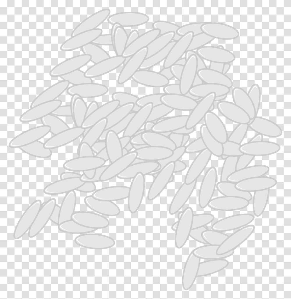 Clip Art Black And White Rice, Plant, Food, Rug, Vegetable Transparent Png