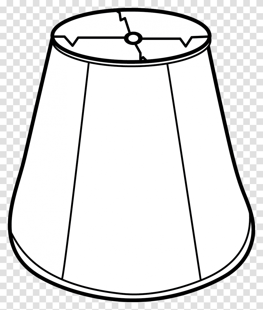 Clip Art Black White Lined Lampshade, Cowbell Transparent Png