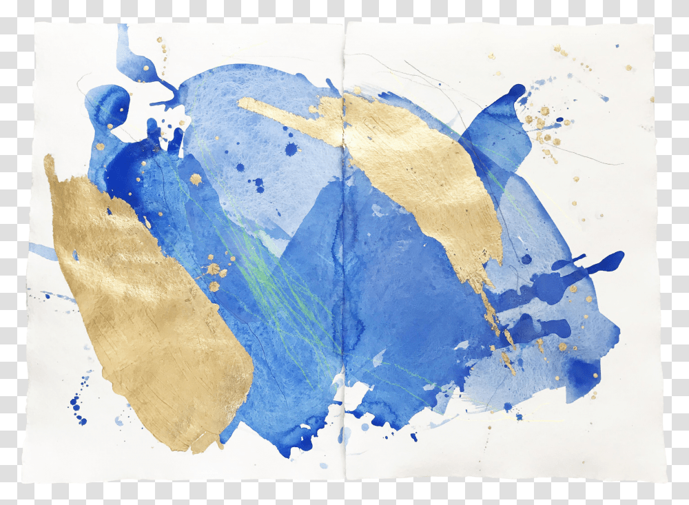 Clip Art Blue And Gold Painting Transparent Png