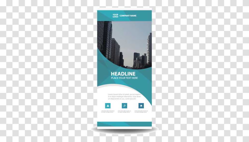 Clip Art Blue Business Roll Up Skyscraper, Poster, Advertisement, Flyer, Paper Transparent Png