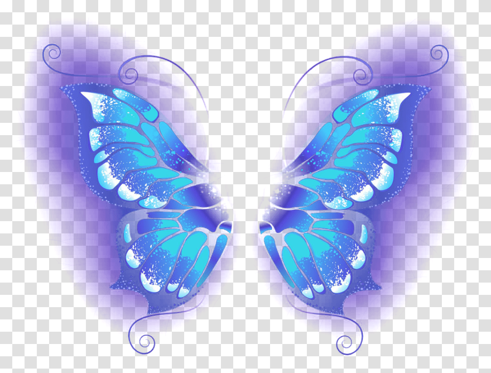 Clip Art Blue Butterfly Wallpaper Glowing Butterflies, Ornament, Pattern, Apparel Transparent Png