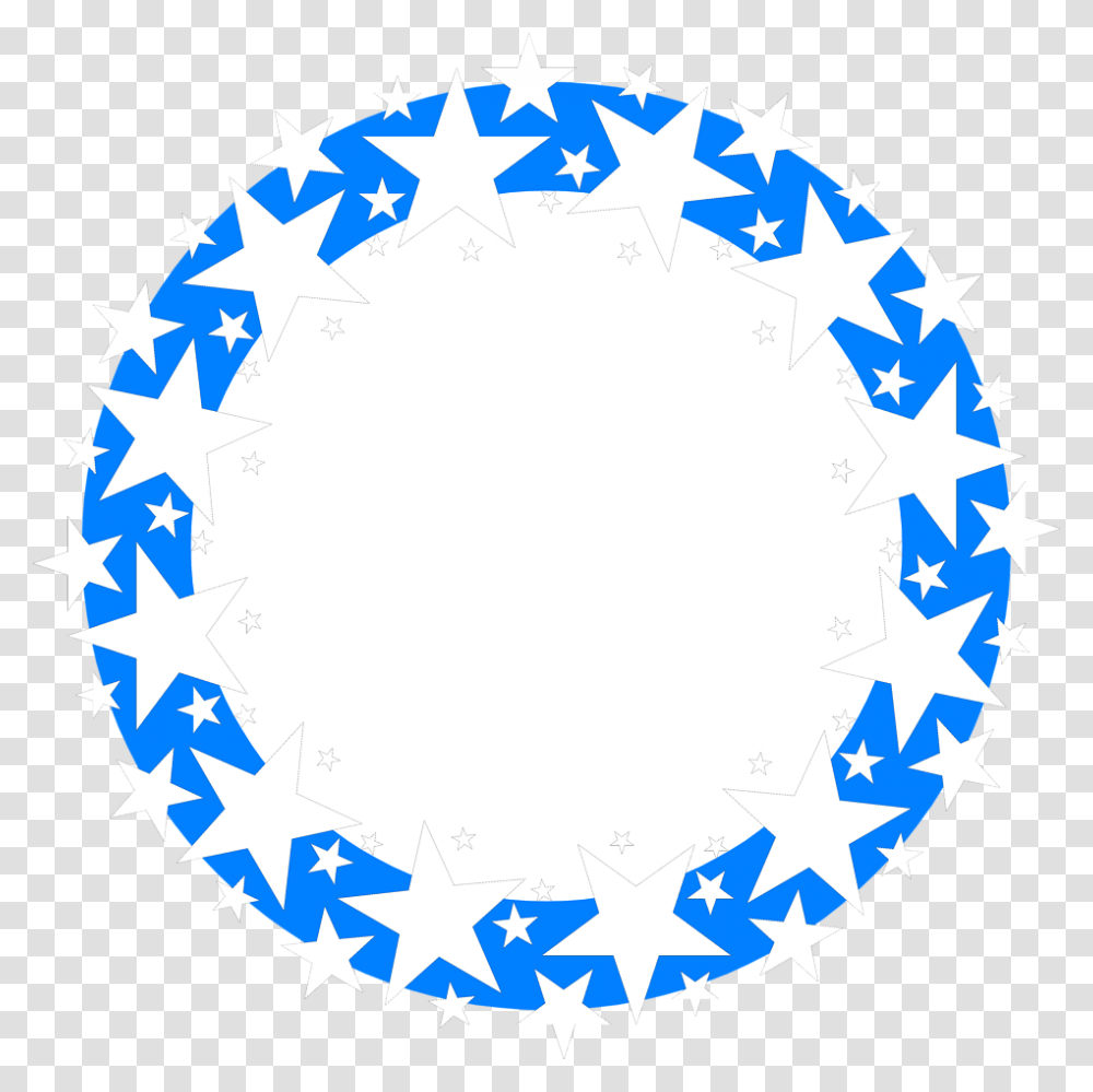 Clip Art Blue Circle With Stars Logo Blue Star Circle Border, Sphere, Diaper, Network Transparent Png
