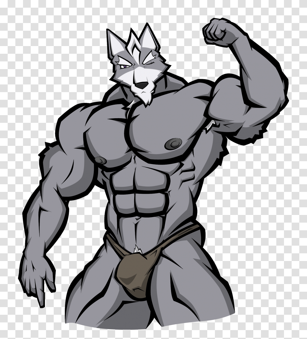 Clip Art Bodybuilder Drawing Muscle Wolf O Donnell, Hand, Stencil, Mammal, Animal Transparent Png