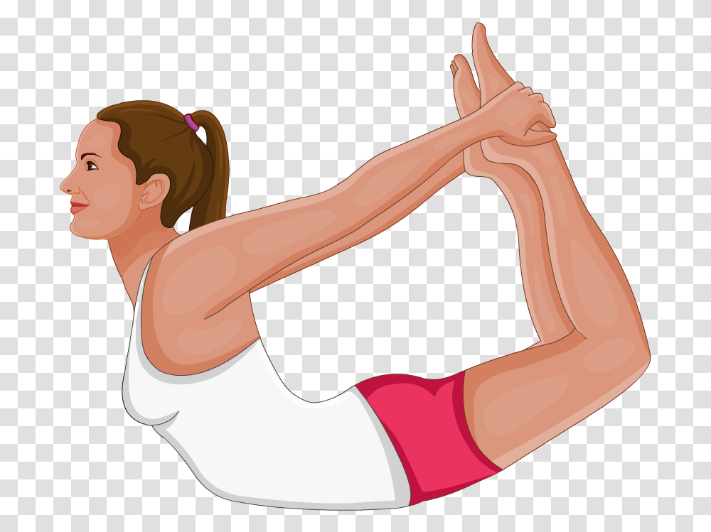 Clip Art Bow Pose Yoga Posture In Dhanurasana, Arm, Working Out, Sport, Fitness Transparent Png