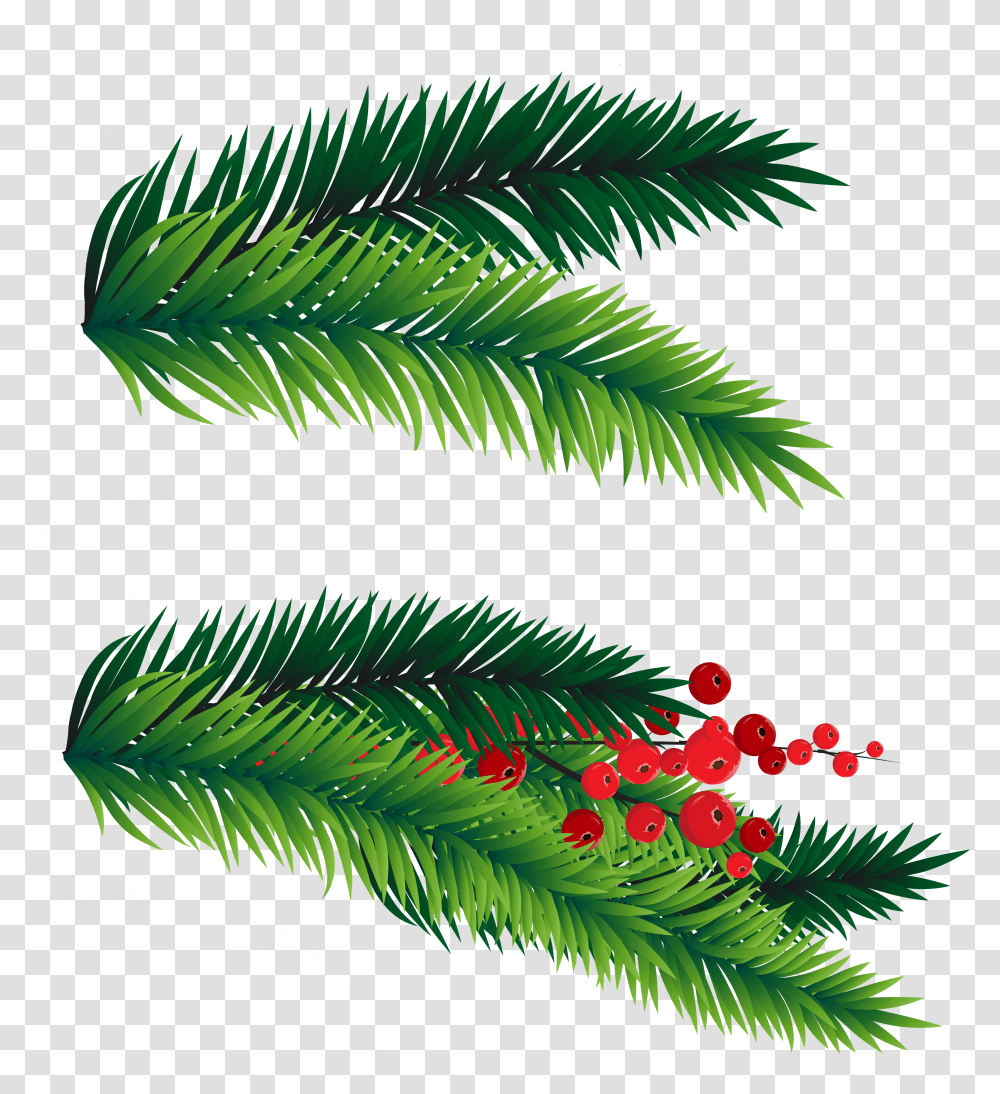 Clip Art Branches For Decoration Christmas Tree Branch Clip Art, Plant, Pattern, Fern, Fractal Transparent Png