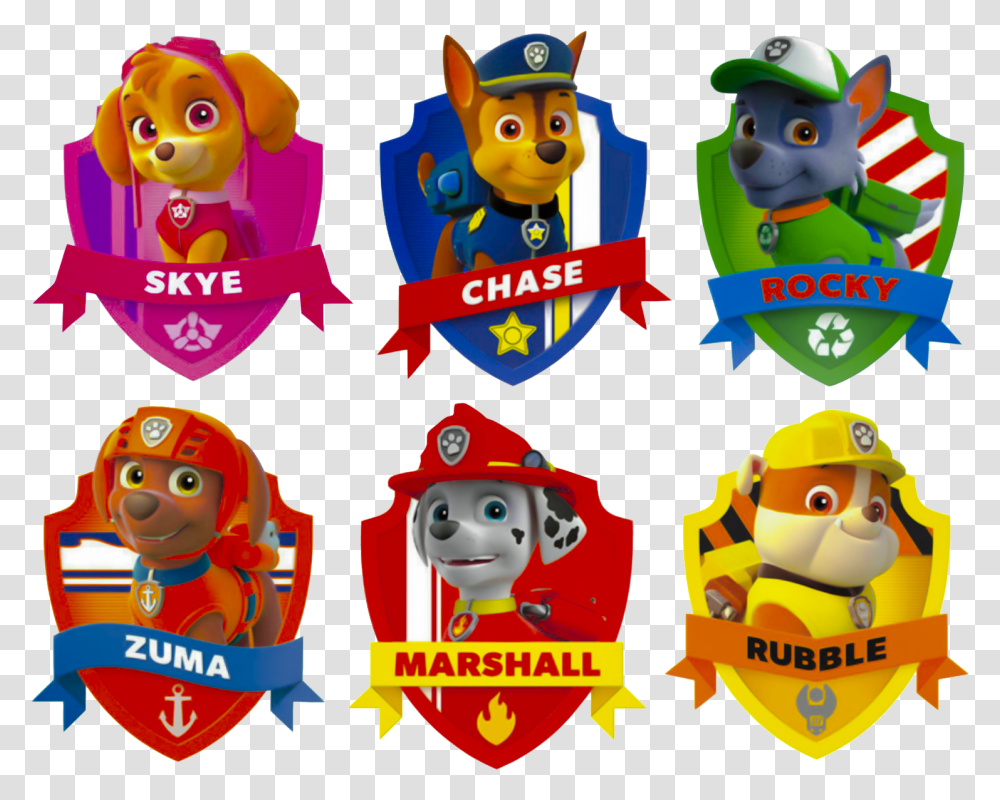 Clip Art Brasao Patrulha Canina Clipart Paw Patrol Stickers Printable, Label, Crowd Transparent Png